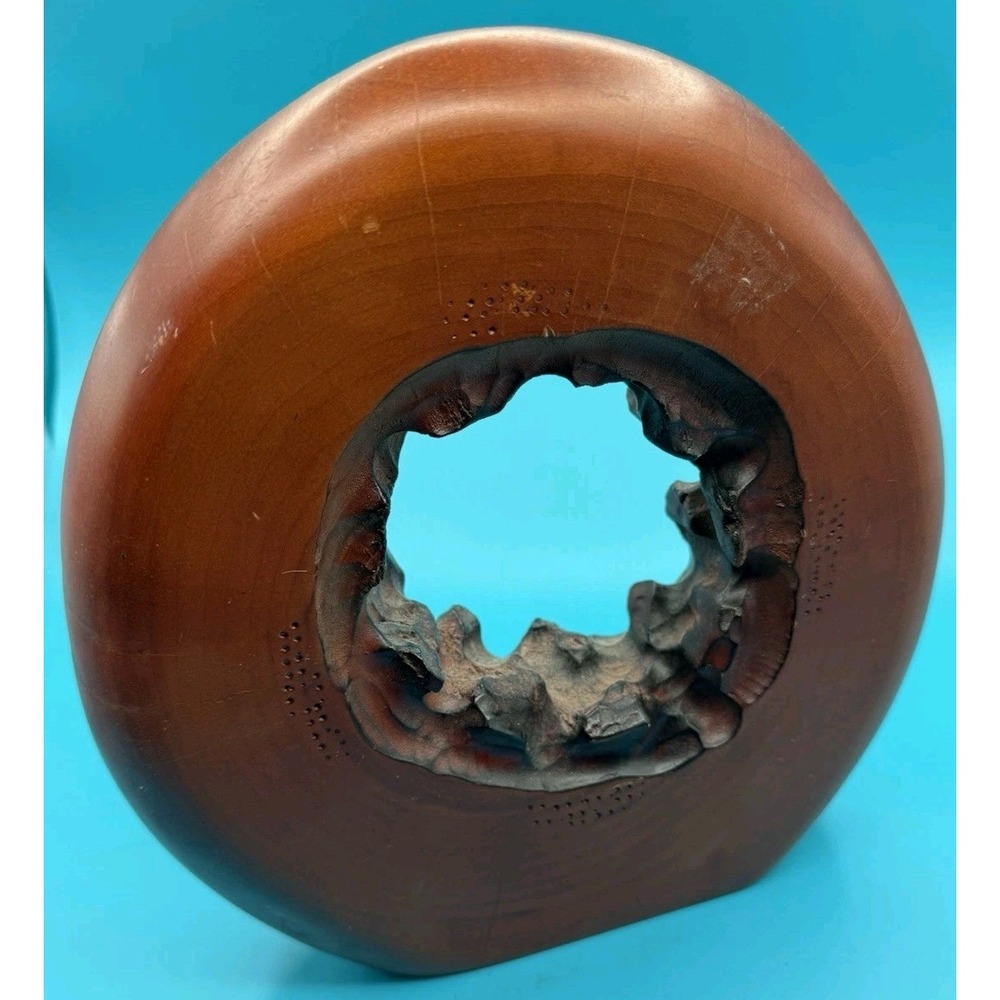 Pier One Wood Live Edgeβ Circle Abstract Sculpture HTF Pier 1 Imports Art